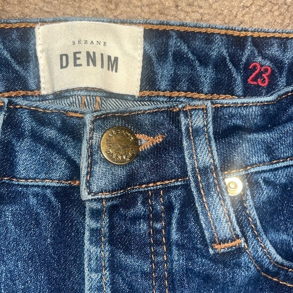 Sezane Parfait Slim Ankle Mid Rise Jeans 23 - Picture 7 of 7